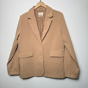 URBAN OUTFITTERS Tan Single Breasted Blazer Jacket Womens Size L